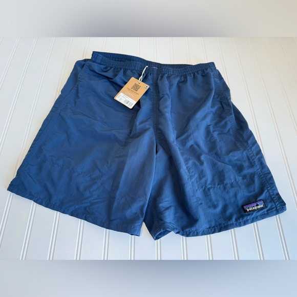 Patagonia Baggies Shorts Men Small Navy 7" Mesh Lined Nylon Hiking Swim NEW 1054 - Picture 1 of 5